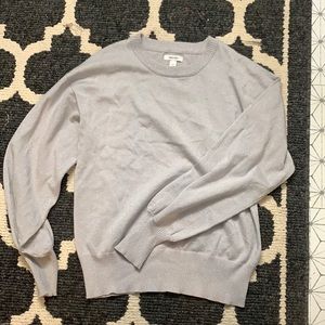 Balloon sleeve grey sweater